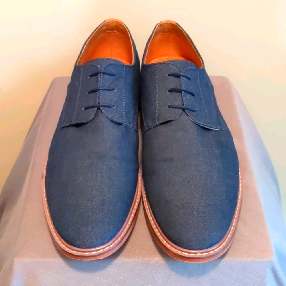 J75 by Jump Primo Leather Trim Casual Denim Shoes